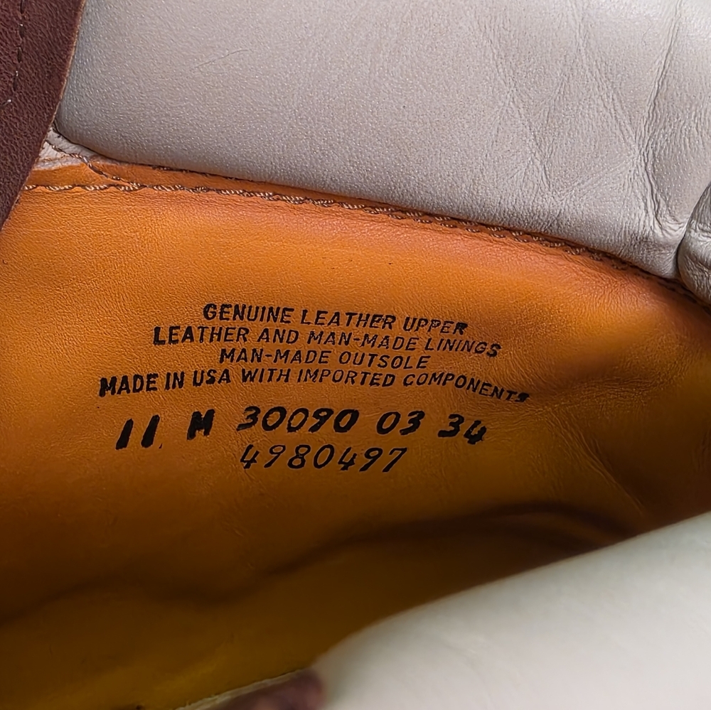VINTAGE MADE IN USA TIMBERLAND BOOTS 6" PREMIUM AMERICAN CRAFT 11 Cinnamon Cream - Picture 2 of 15